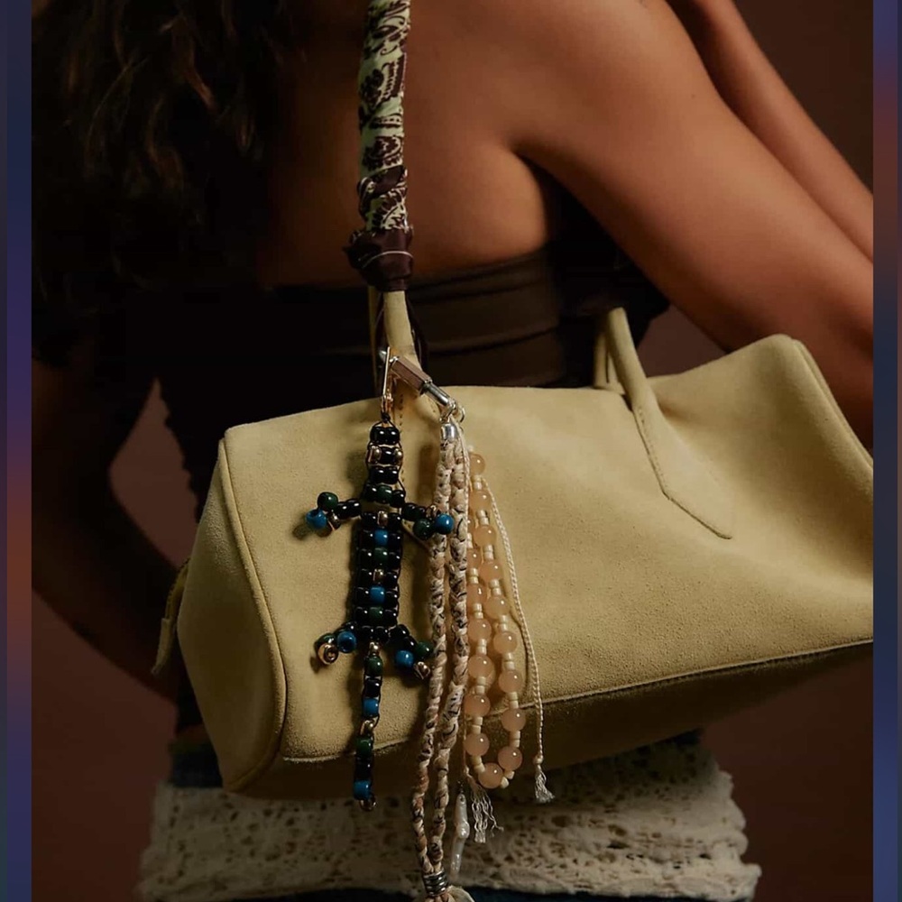 Free People Beaded Lizard Bag Charm